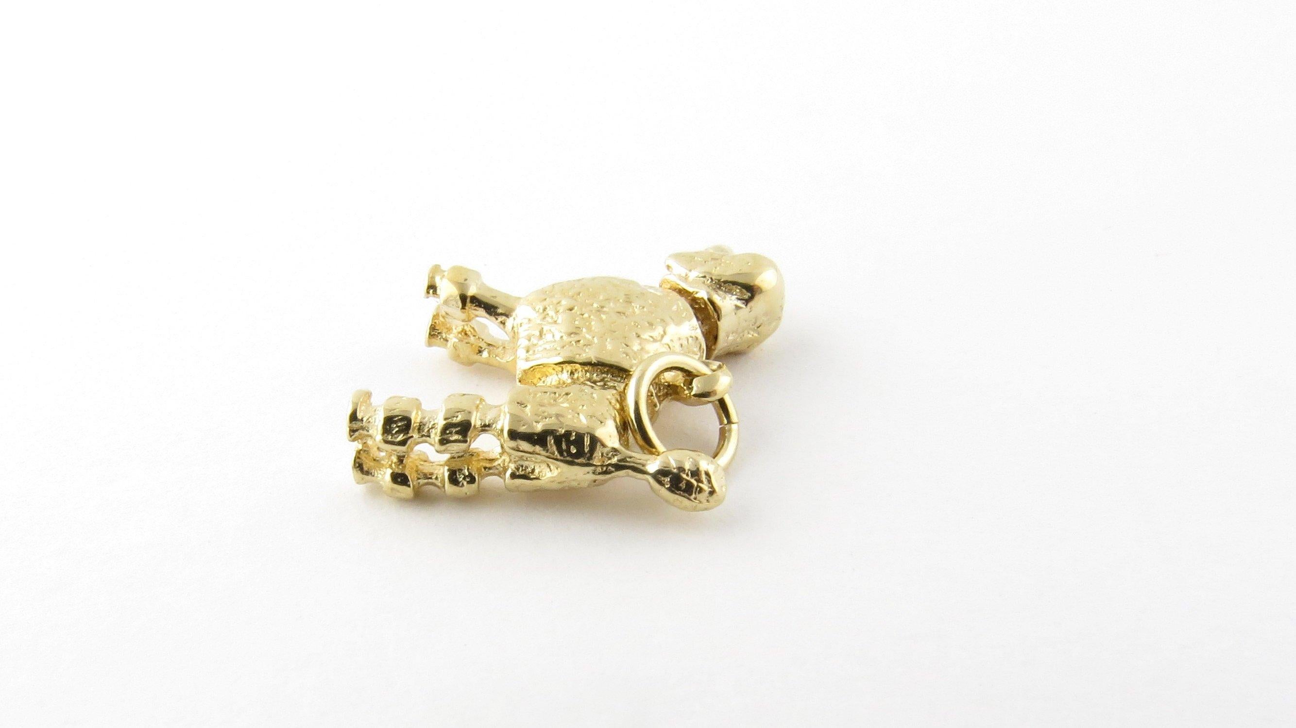 Women's 14 Karat Yellow Gold Bobble Head Poodle Charm