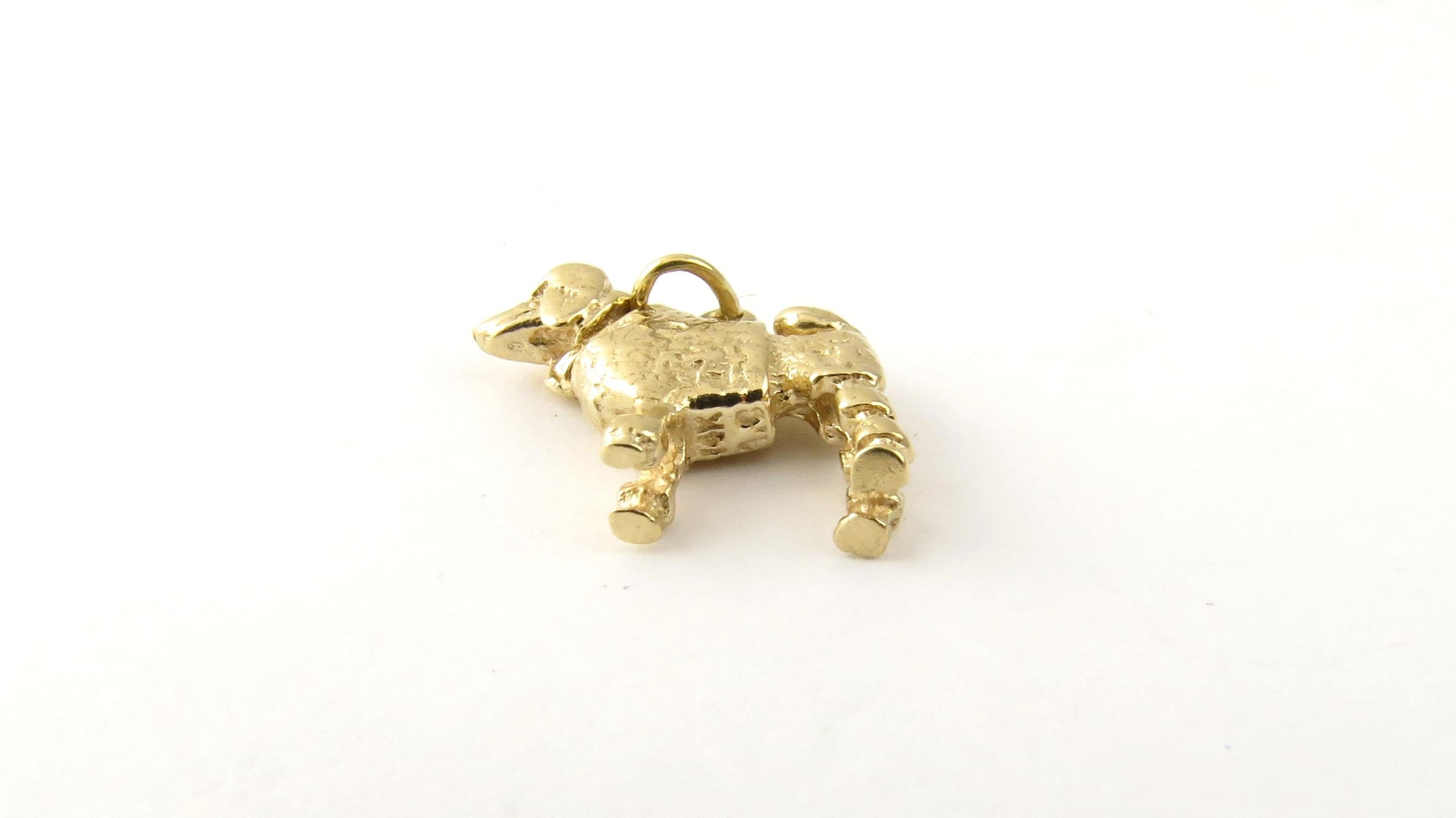 14 Karat Yellow Gold Bobble Head Poodle Charm 1