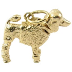 Vintage 14 Karat Yellow Gold Bobble Head Poodle Charm