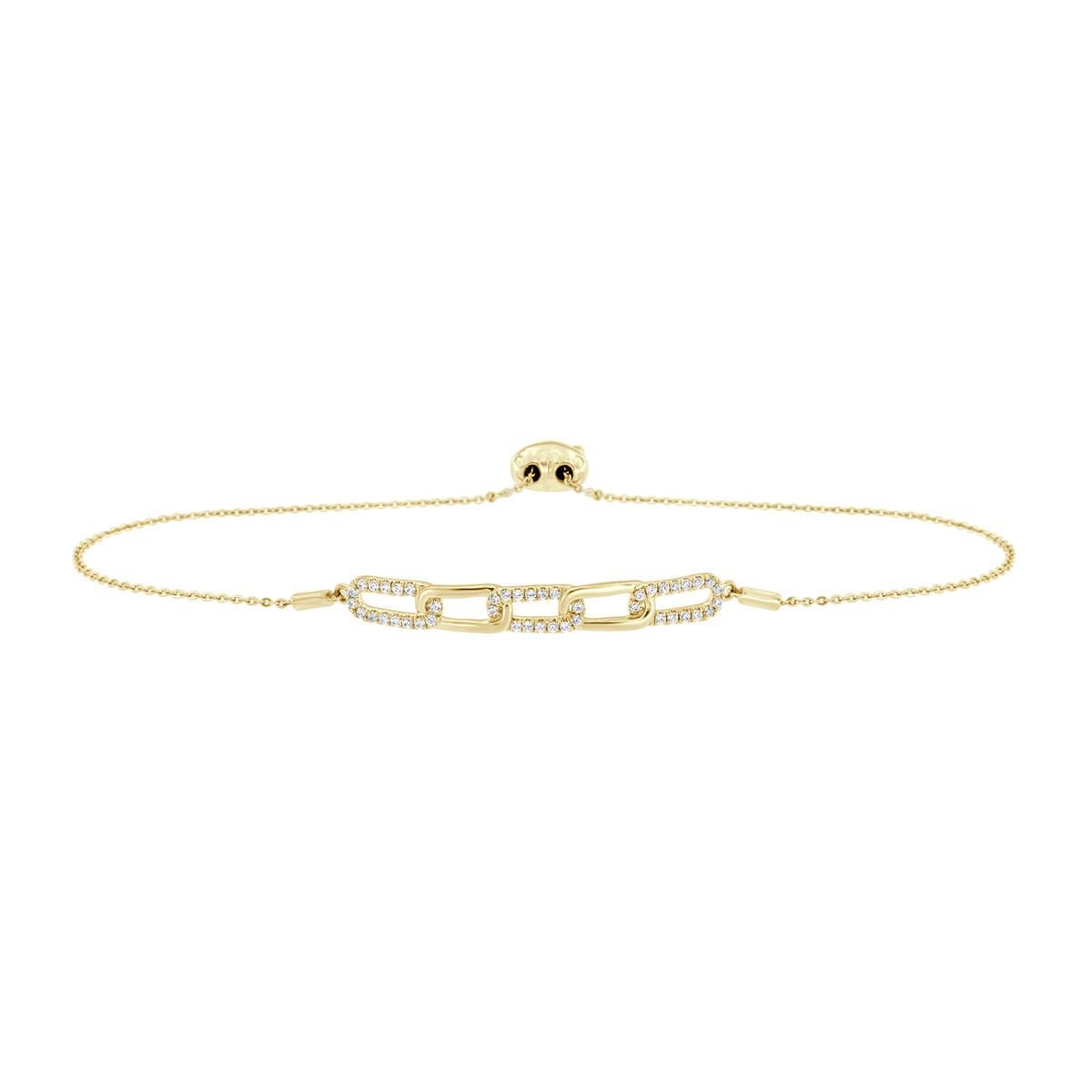 This stunning adjustable bolo-style bracelet features round brilliant diamonds micro-prong-set. Experience the difference!

Product details: 

Center Gemstone Type: NATURAL DIAMOND
Center Gemstone Color: WHITE
Center Gemstone Shape: ROUND
Center