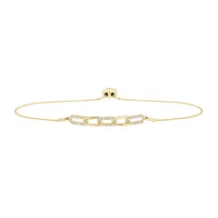 Bracelet Bolo en or jaune 14 carats avec diamant '1/3 carat'