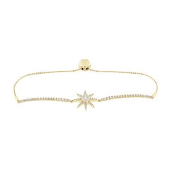 14 Karat Yellow Gold Bolo Diamond Bracelet '1 Carat'