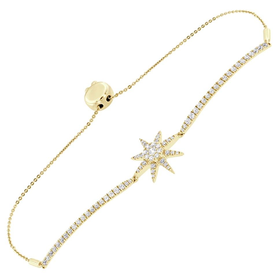 14 Karat Gelbgold Bolo Diamant-Armband '1 Karat'