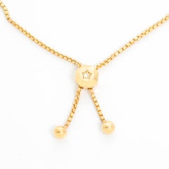 14 Karat Yellow Gold Bolo Tennis Bracelet