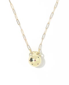 14 Karat Yellow Gold Bottle Necklace with Multi-Colored Sapphires