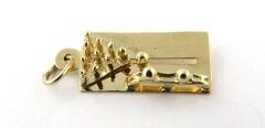 14 Karat Yellow Gold Bowling Lane Charm 3D with Ball That Slides #228