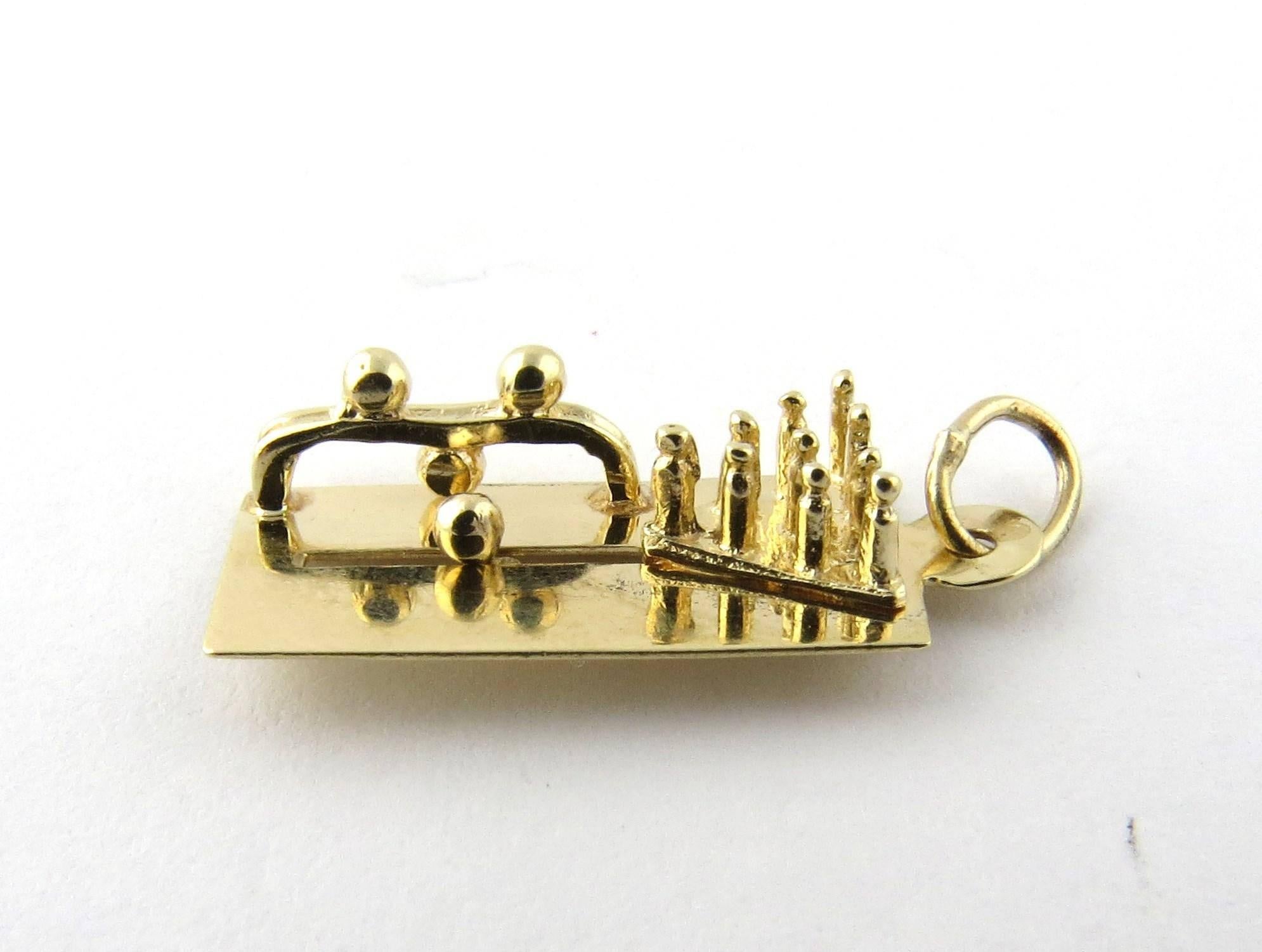 14 Karat Yellow Gold Bowling Lane Charm 3D with Ball That Slides 228 For Sale at 1stDibs gold