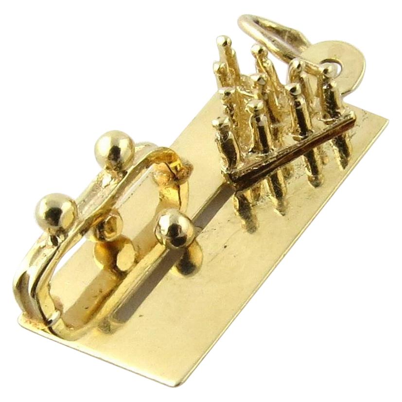 14 Karat Yellow Gold Bowling Lane Charm 3D with Ball That Slides 228 For Sale at 1stDibs gold