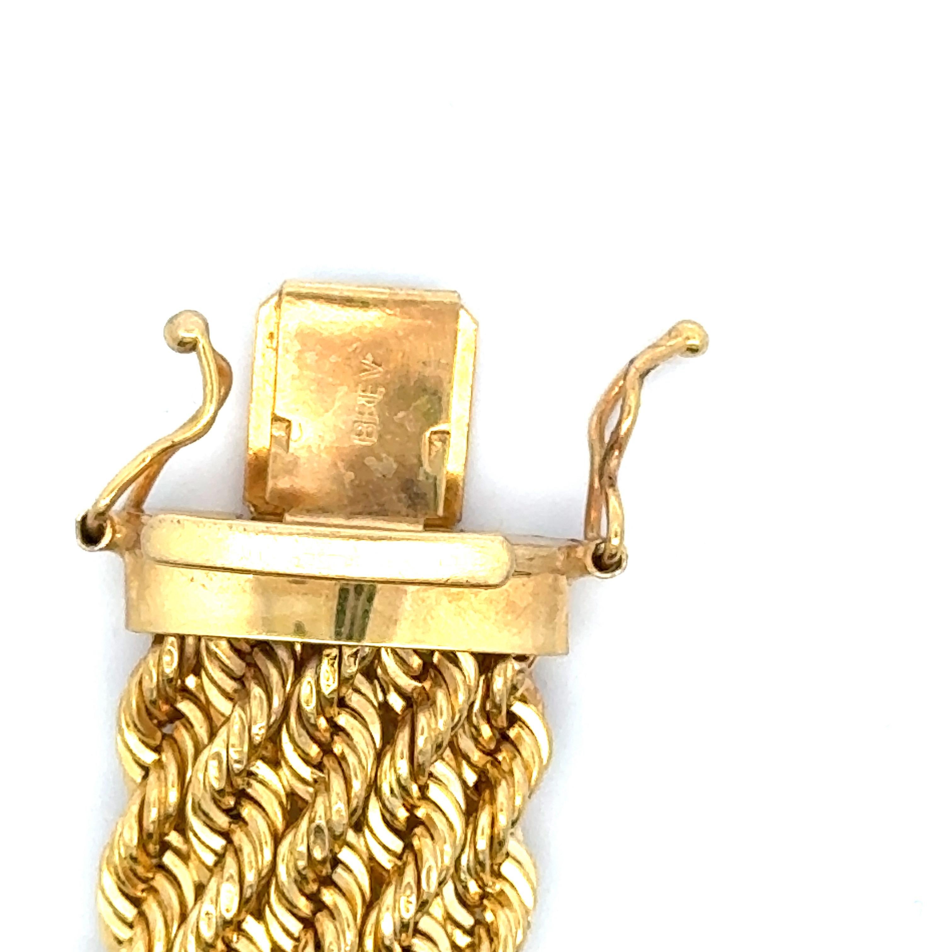  Bracelet italien tressé 21,1 grammes 8,25 pouces or jaune 14 carats  en vente 5