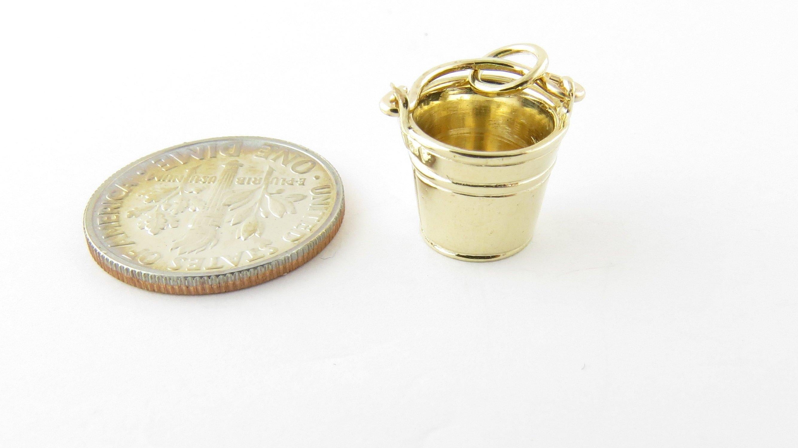 Vintage 14 Karat Yellow Gold Bucket Charm. Check this charm off your 