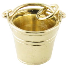 14 Karat Yellow Gold Bucket Charm