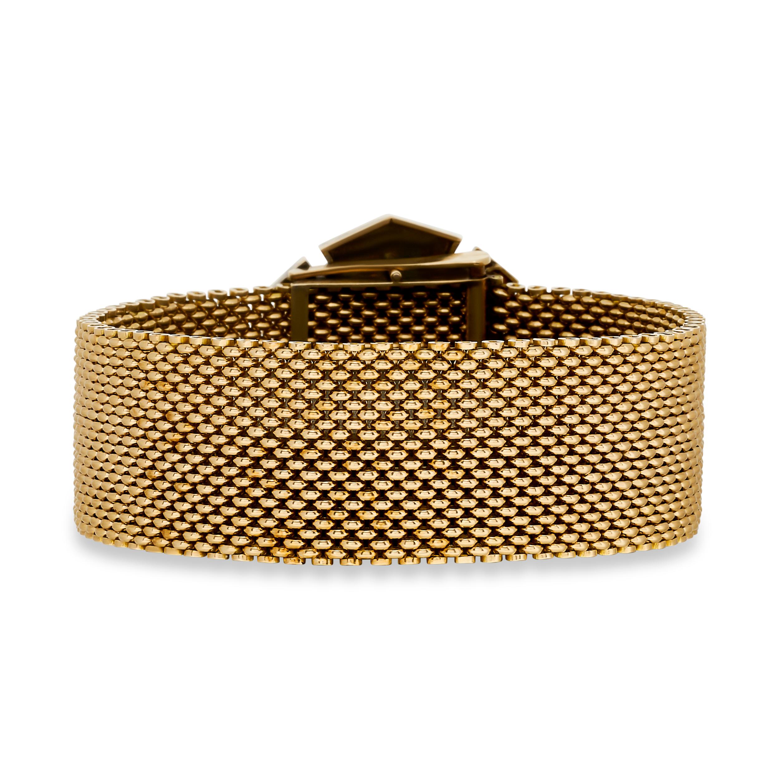 Bracelet réglable en or jaune 14 carats avec boucle, Slide et pompon Excellent état - En vente à Philadelphia, PA