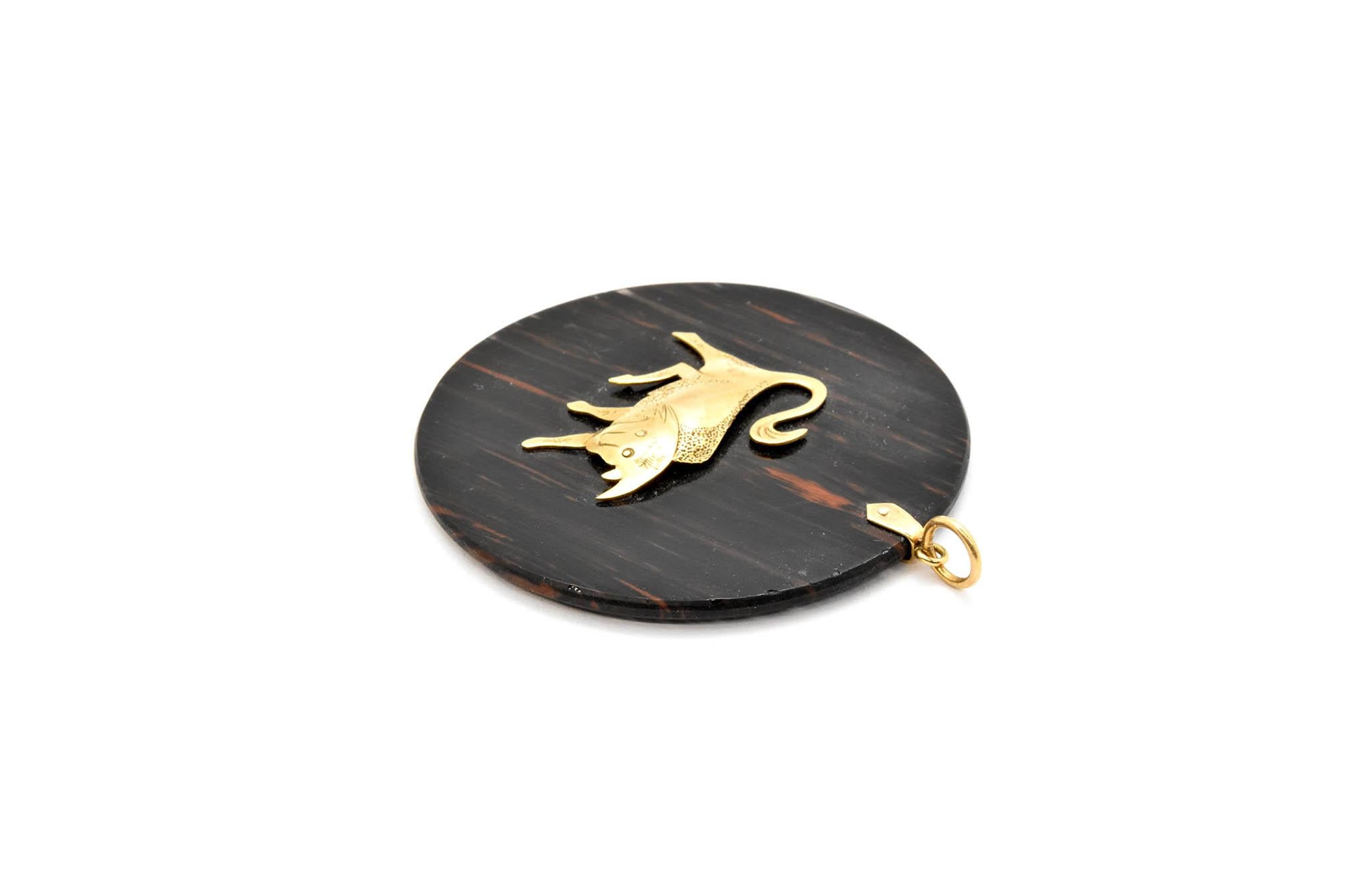 gold bull pendant