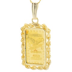 14 Karat Yellow Gold Bullion Pendant