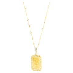 14 Karat Yellow Gold Bullion Pendant