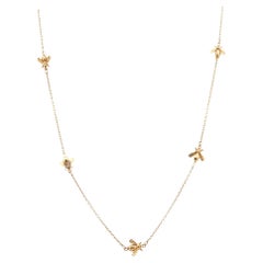 Collier à maillons en or jaune 14 carats avec bourdon à l
intérieur du collier (18 pouces)