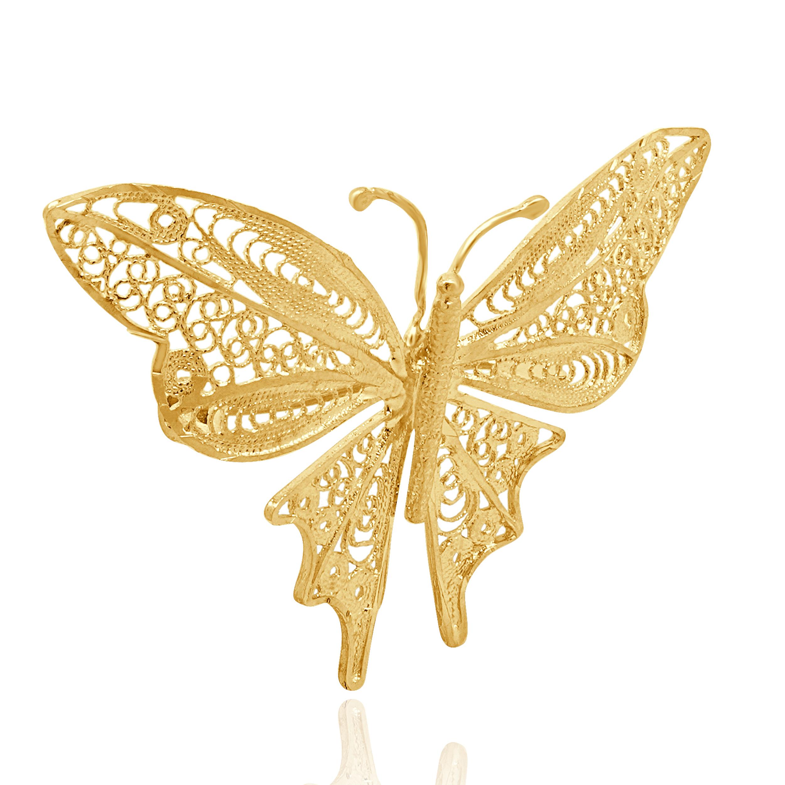 Designer: custom
Material: 14k yellow gold
Dimensions: brooch measures 52 x 32mm 
Weight:  4.92 grams
