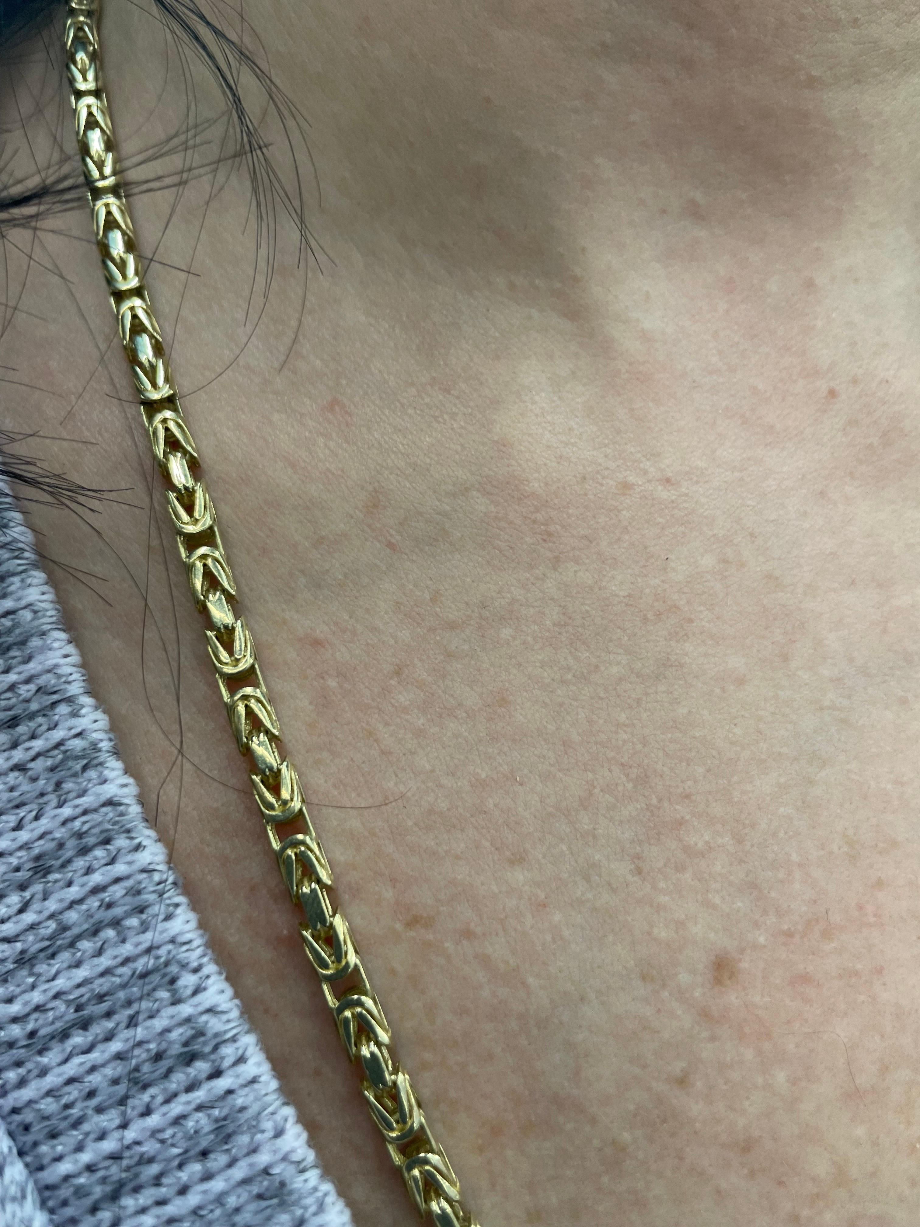14 Karat Gelbgold Byzantinische Kette Halskette 31 Gramm 2
