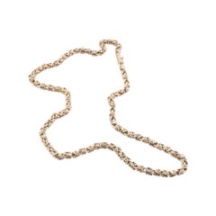 14 Karat Yellow Gold Byzantine Style Chain Necklace