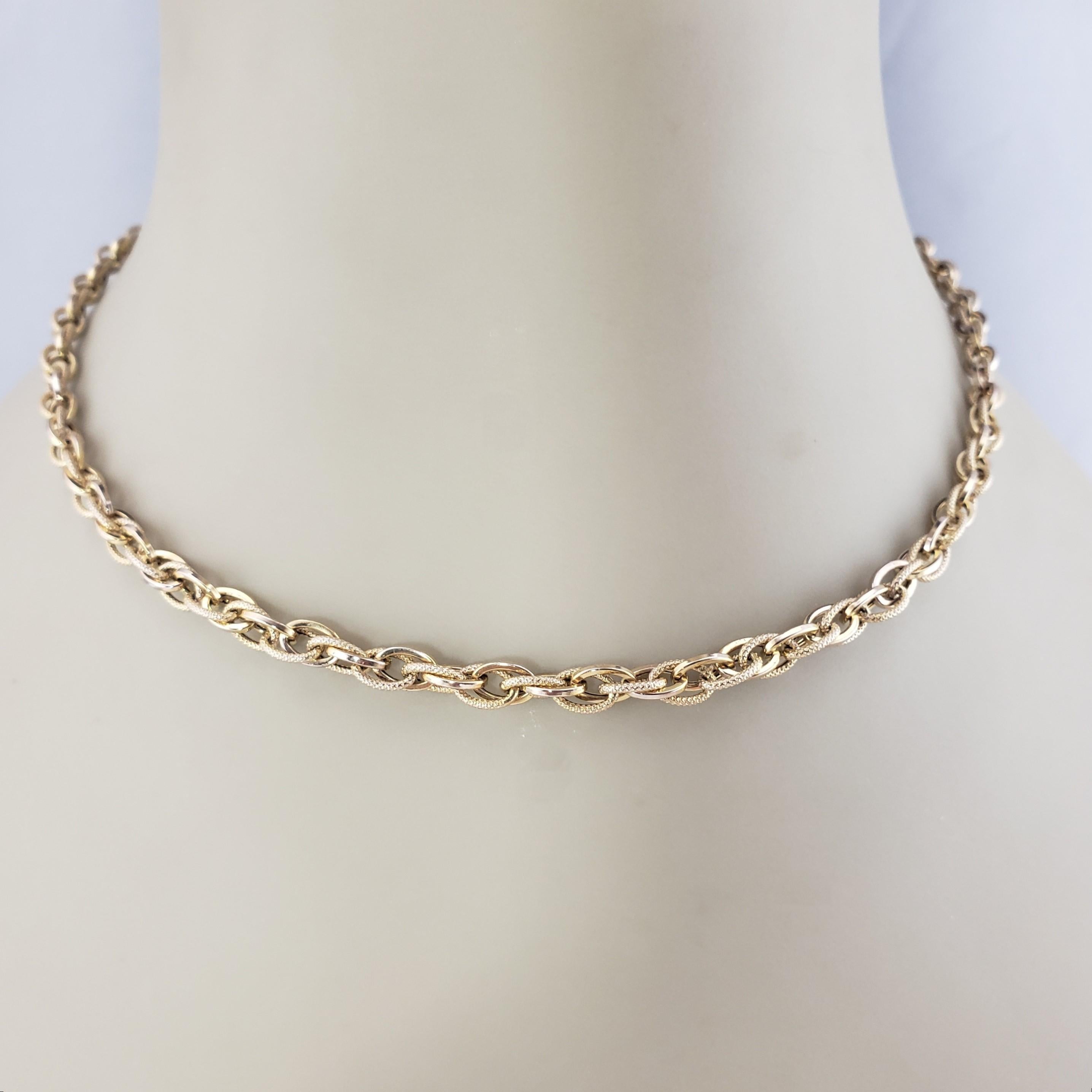  14 Karat Yellow Gold Cable Chain Necklace #15528 For Sale 2
