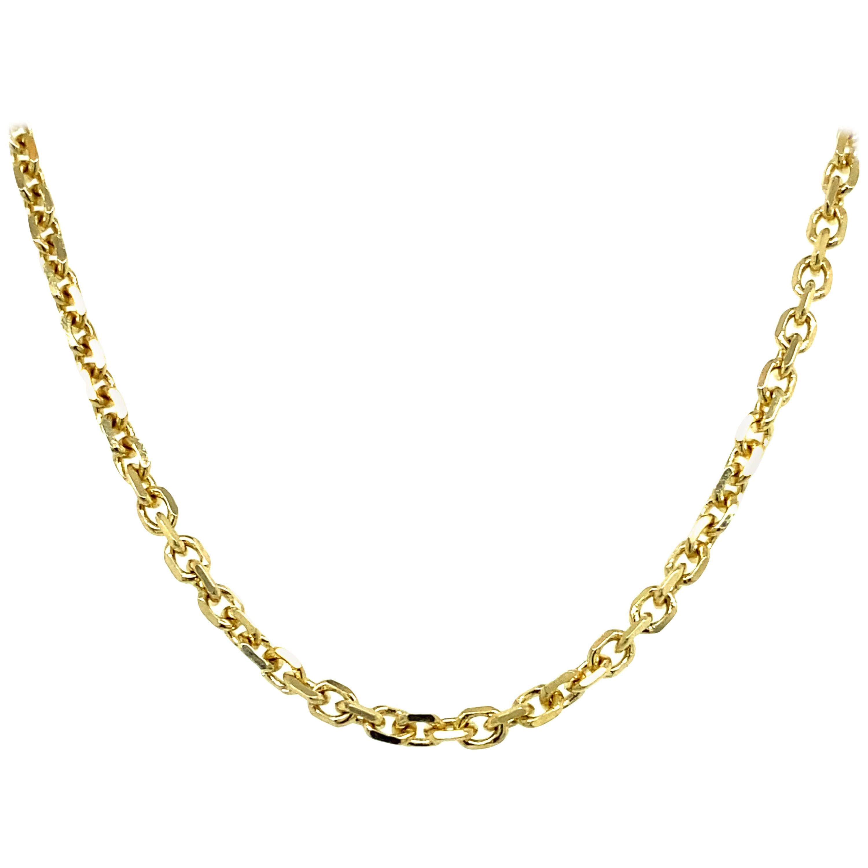 14 Karat Yellow Gold Cable Link Chain