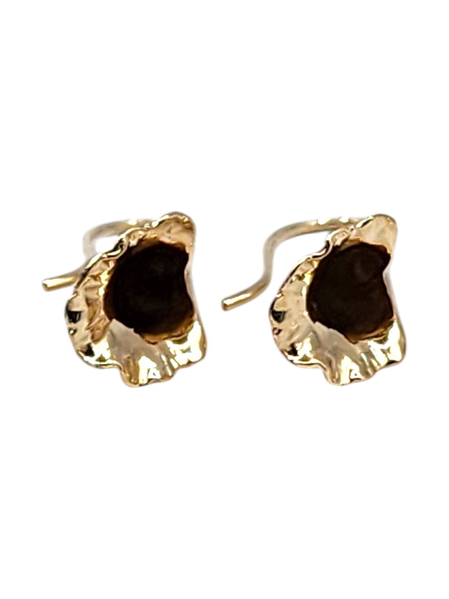 14 Karat Yellow Gold Calla Lily Dangle Earrings #20491 1