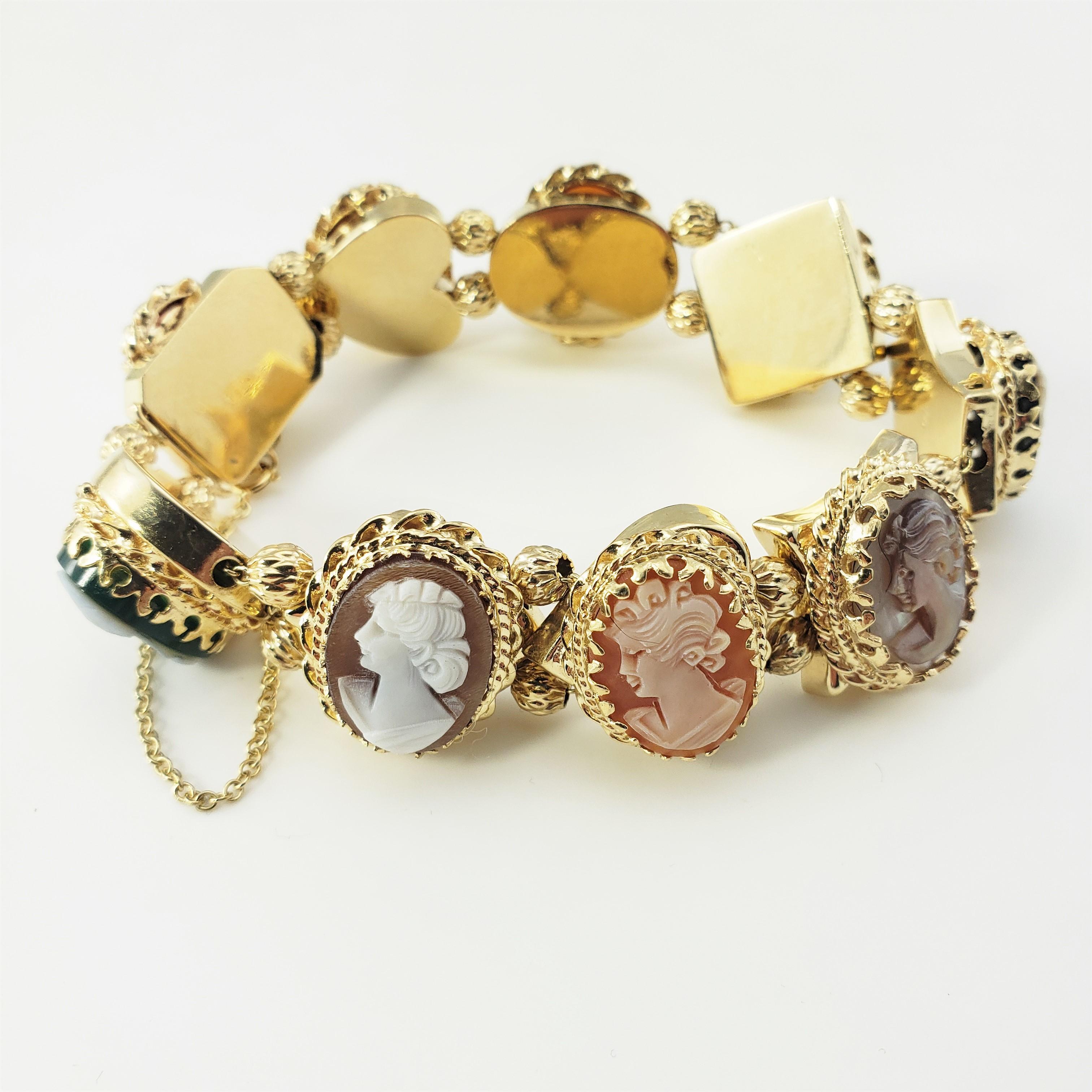 Kamee-Armband aus 18 Karat Gelbgold im Zustand „Gut“ in Washington Depot, CT