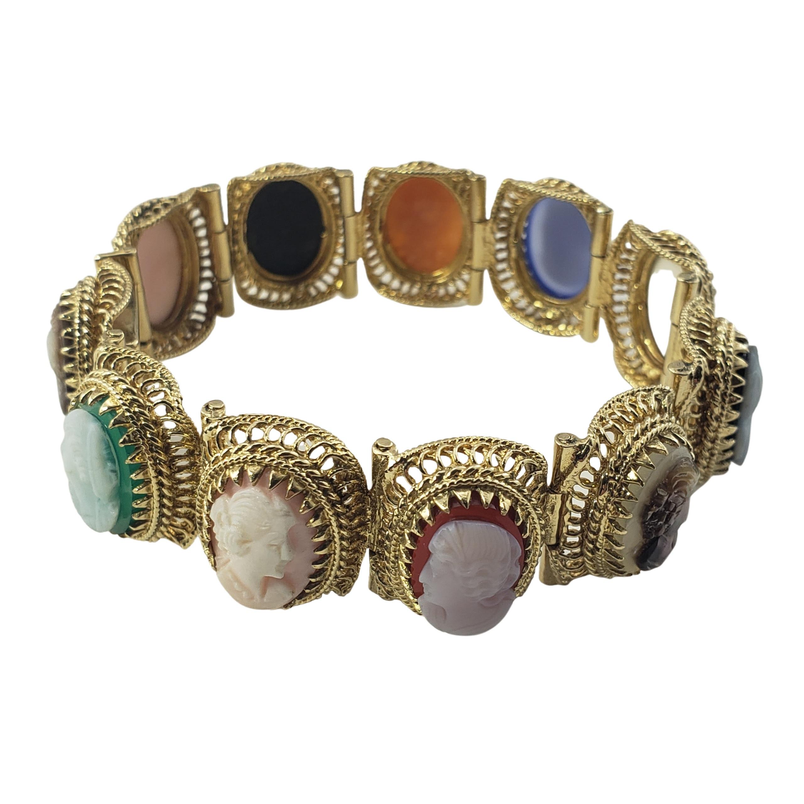 antique gold cameo bracelet