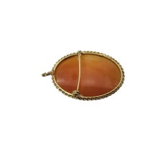 14 Karat Yellow Gold Cameo Brooch/Pendant