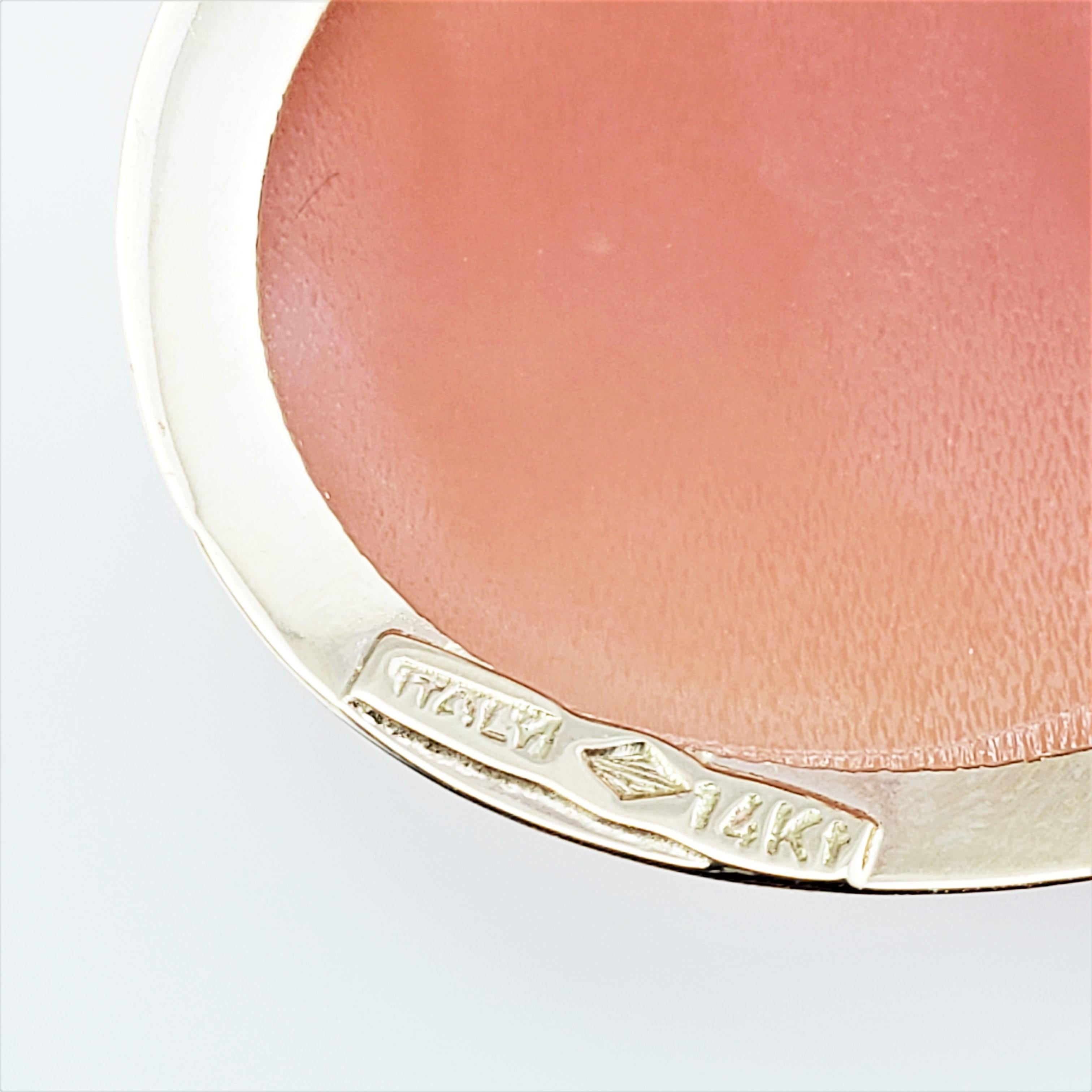 da uomo o donna Spilla/pendente con cammeo in oro giallo 14 carati in vendita