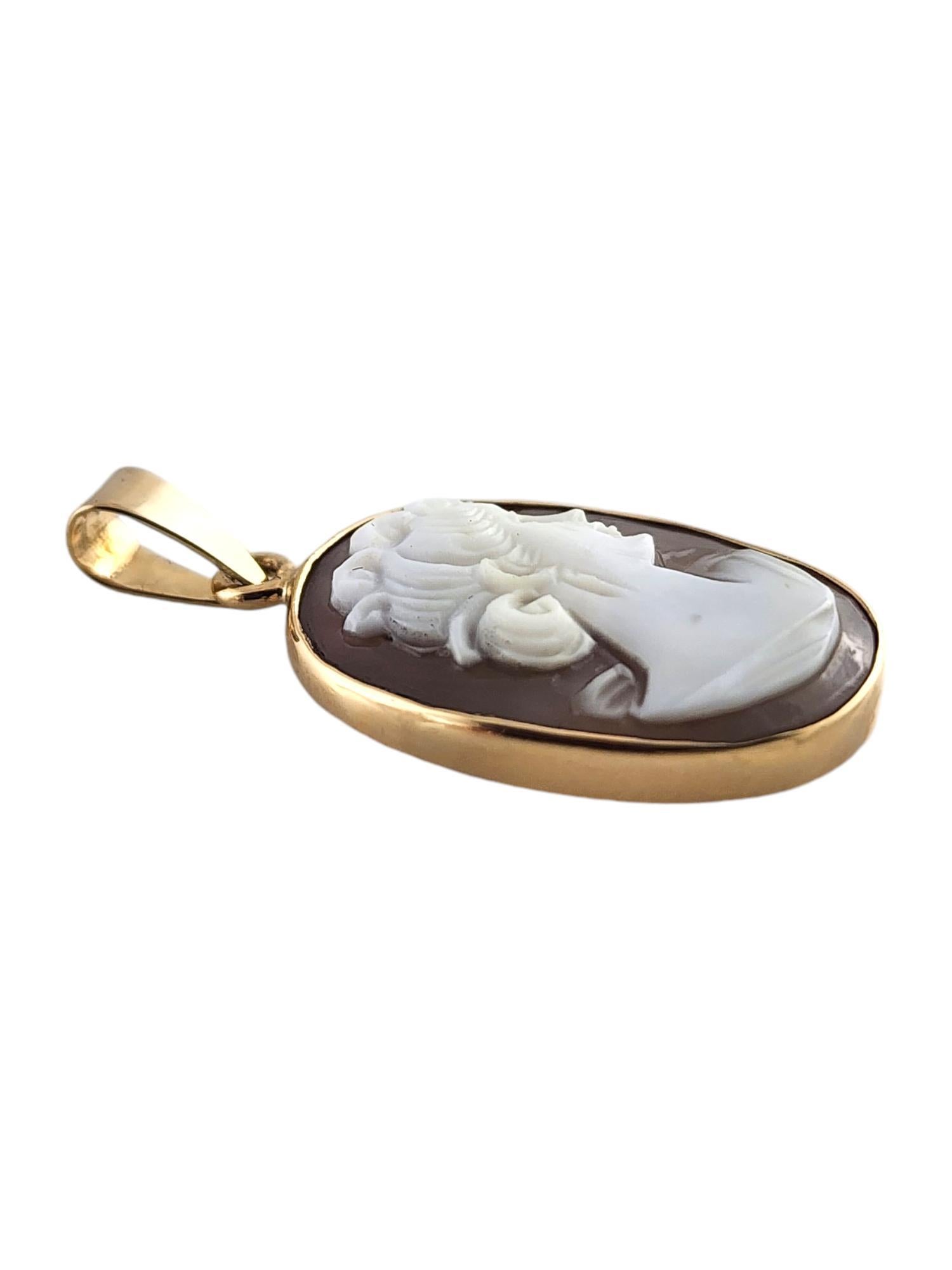 Pendentif camée en or jaune 14 carats n° 19248 Bon état - En vente à Washington Depot, CT