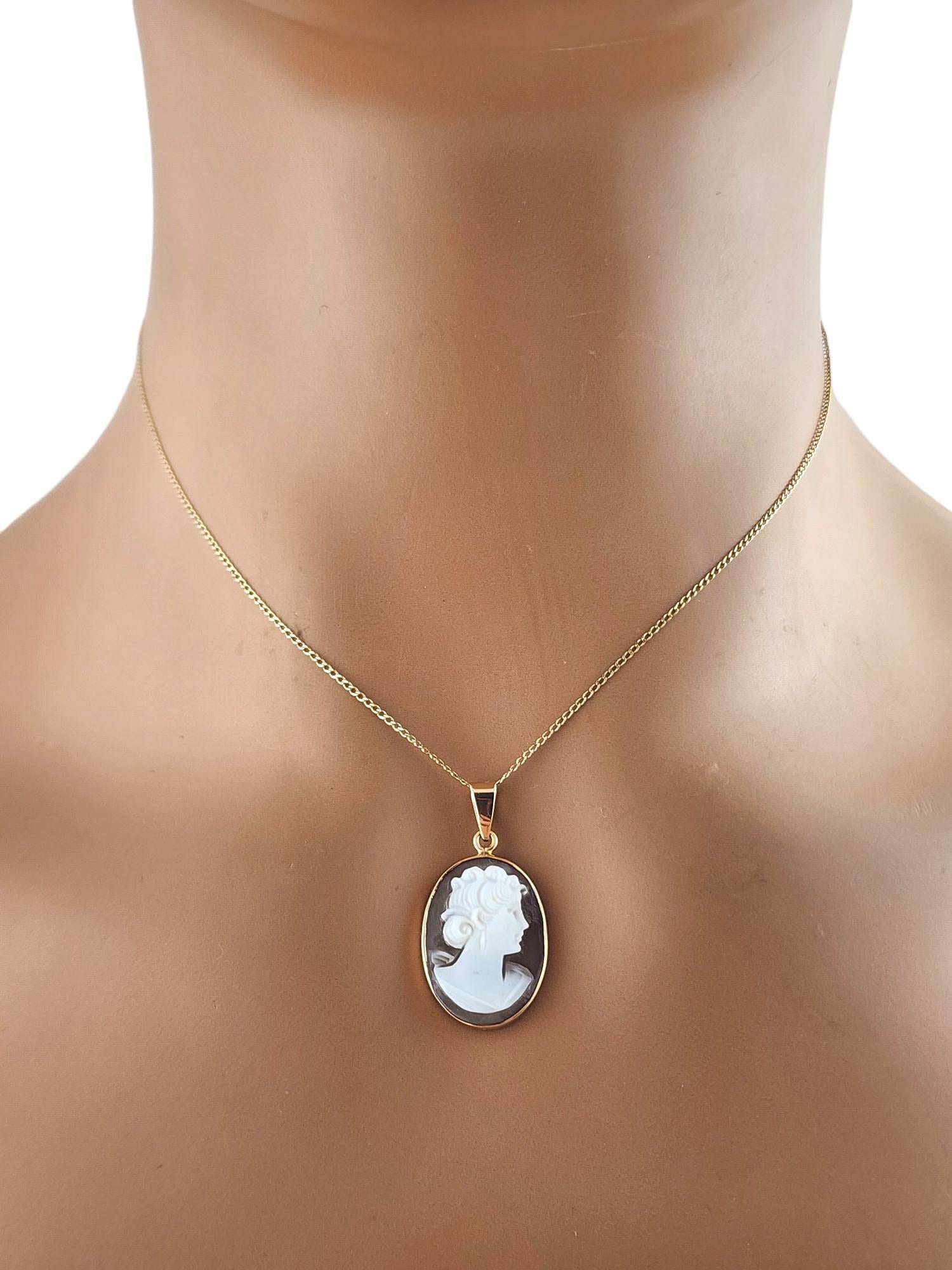 Pendentif camée en or jaune 14 carats n° 19248 en vente 2