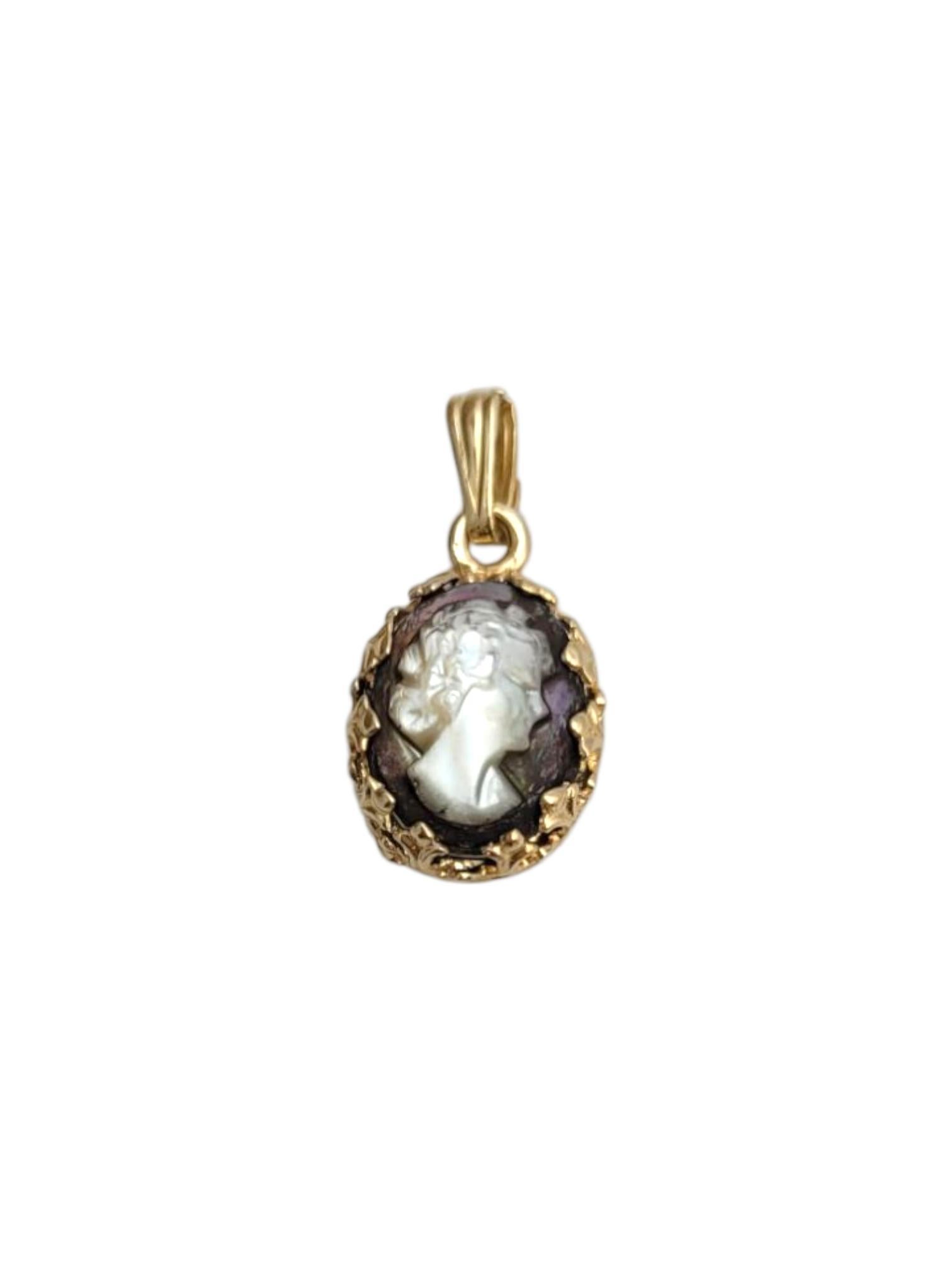 14 Karat Yellow Gold Cameo Pendant #21649
