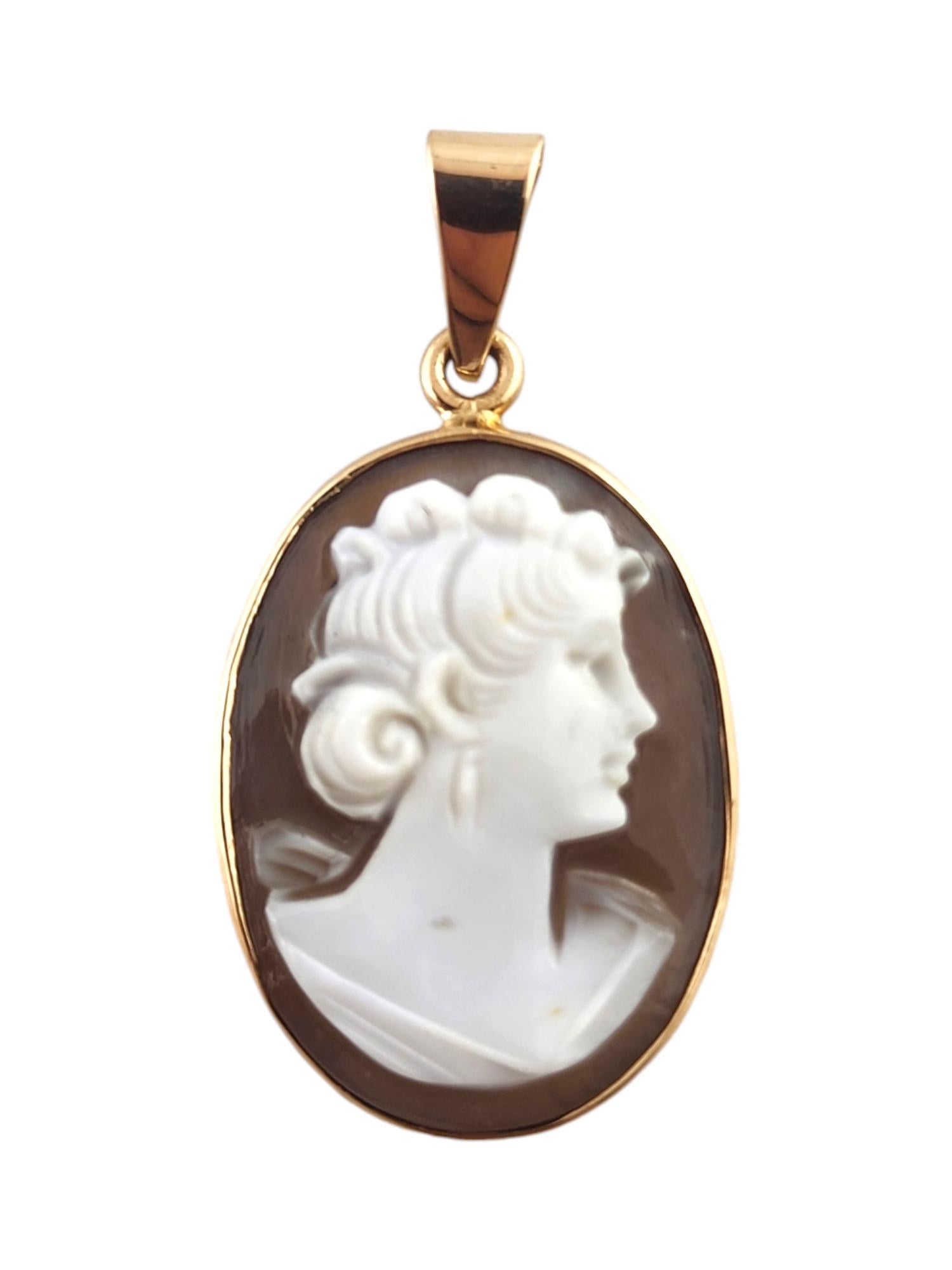 14 Karat Yellow Gold Cameo Pendant #24900