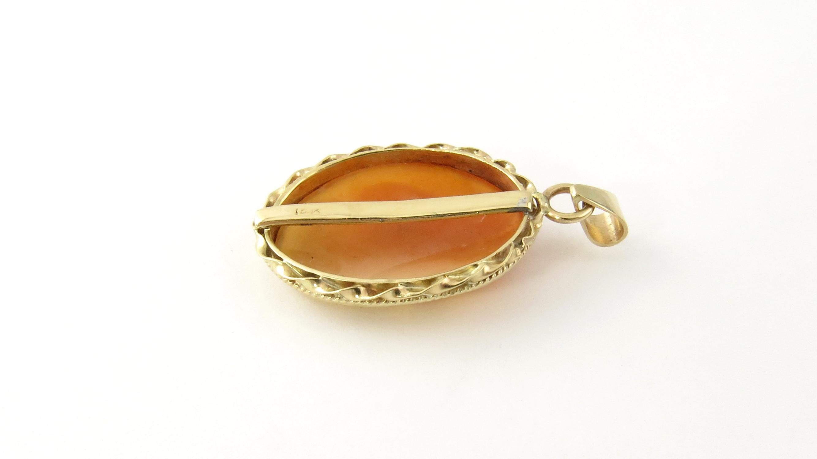 14 Karat Yellow Gold Cameo Pendant 1