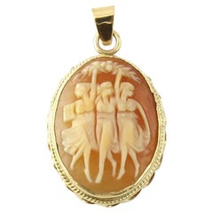 Vintage 14 Karat Yellow Gold Cameo Pendant