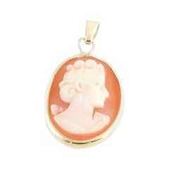 14 Karat Yellow Gold Cameo Pendant