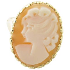 Vintage 14 Karat Yellow Gold Cameo Ring