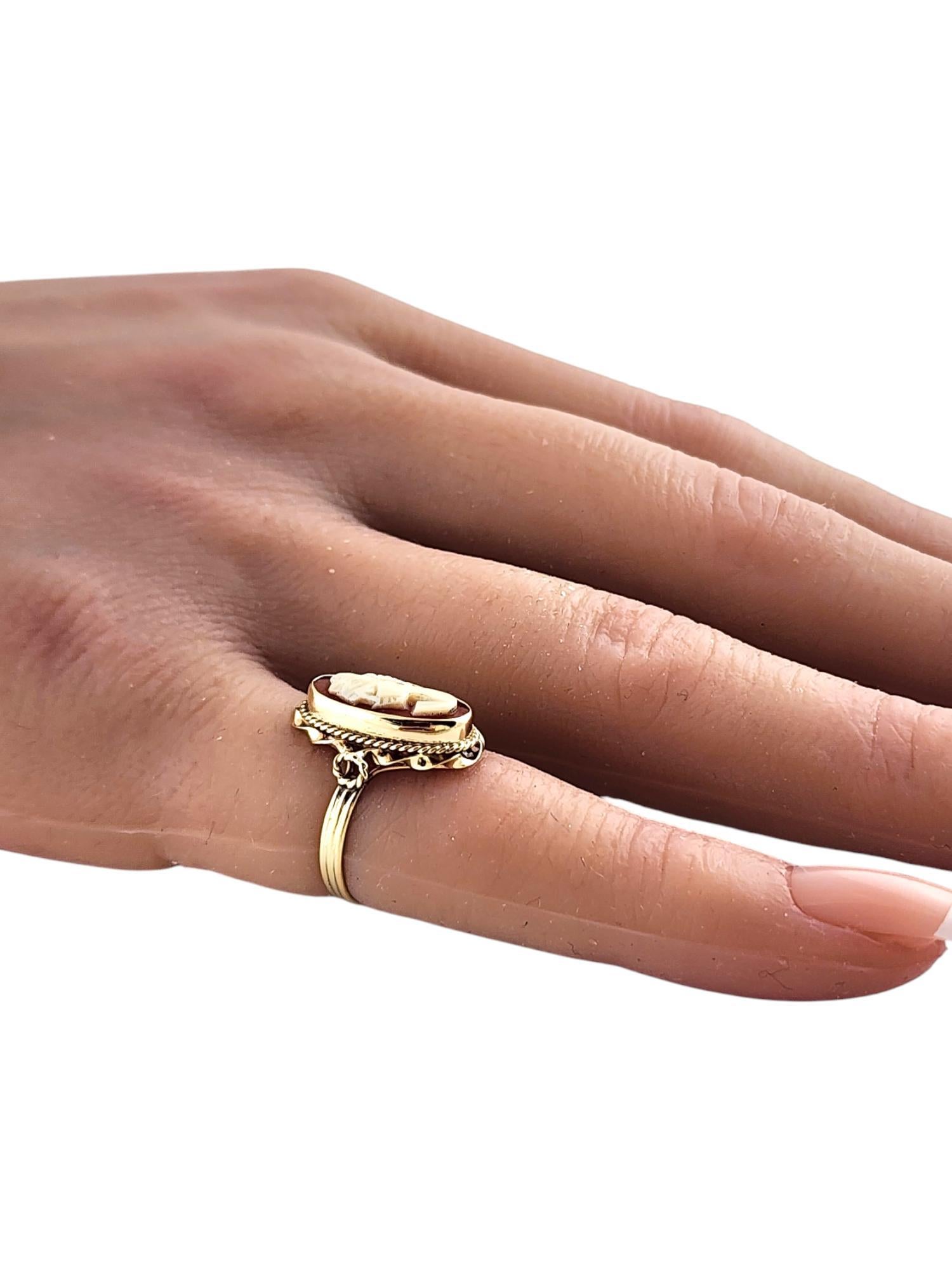 14 Karat Yellow Gold Cameo Ring Size 3 #19389 For Sale 3
