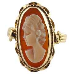 Anello Cammeo in oro giallo 14 carati misura 3 #19389