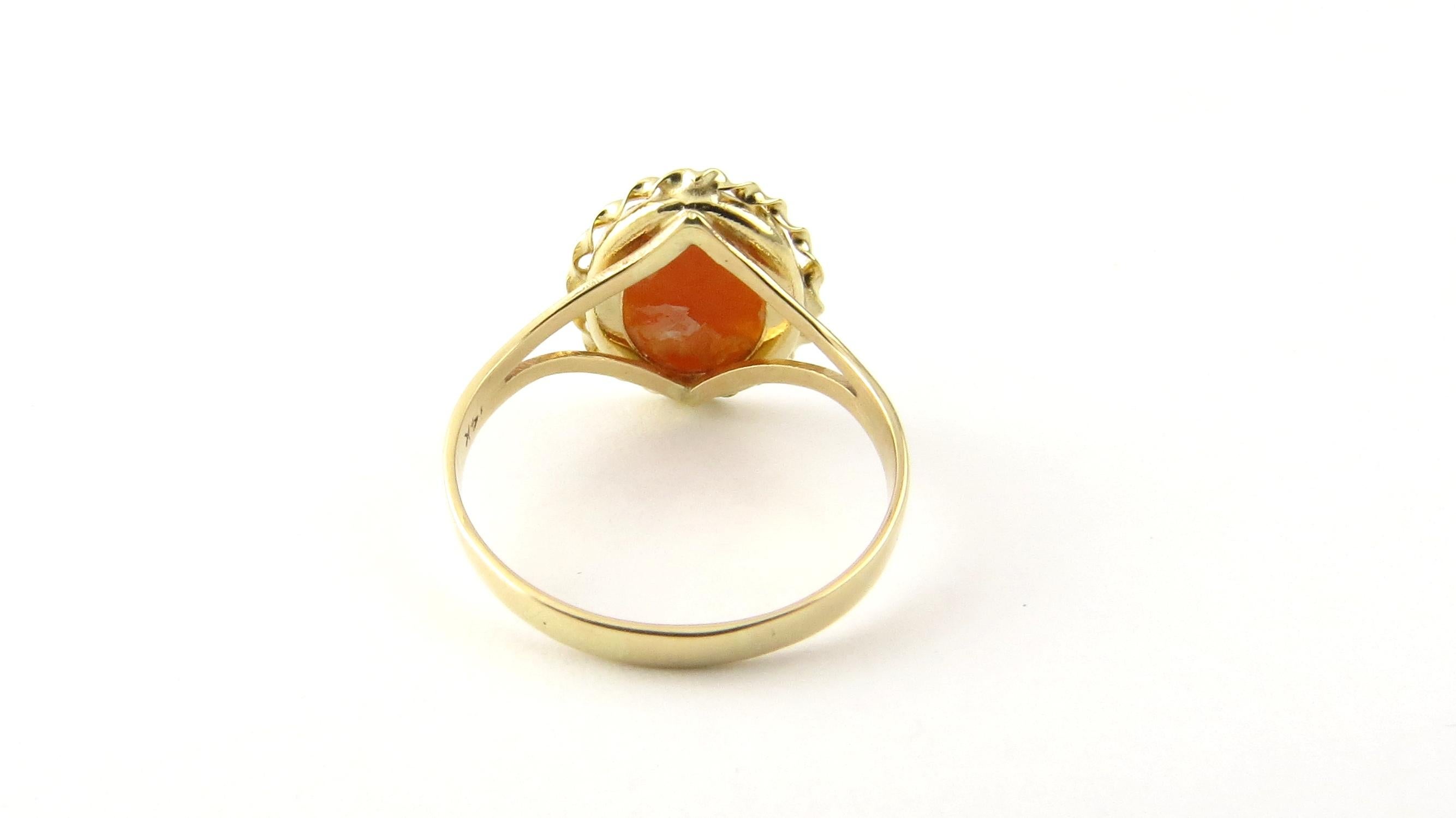 Women's 14 Karat Yellow Gold Cameo Ring