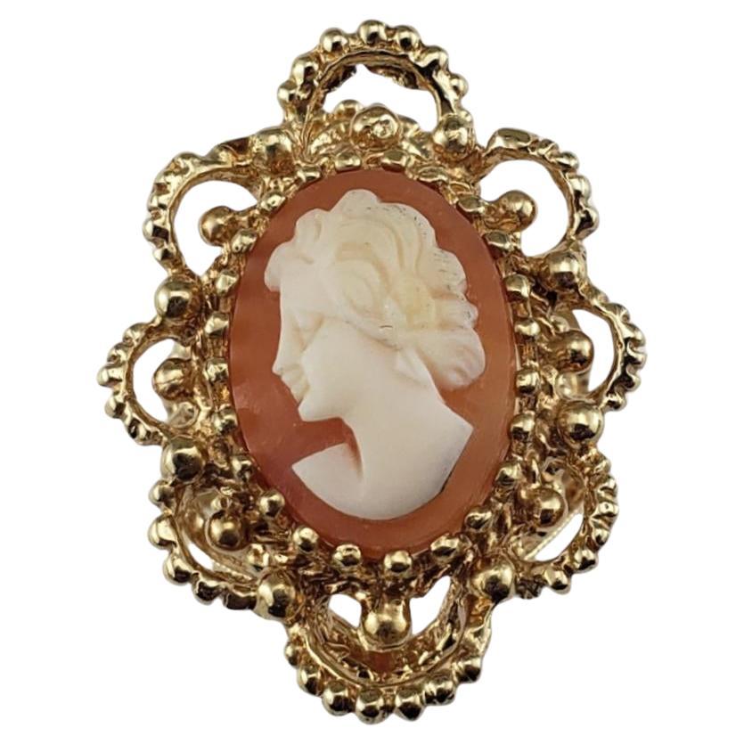 14 Karat Yellow Gold Cameo Ring Size 5.5 #18973