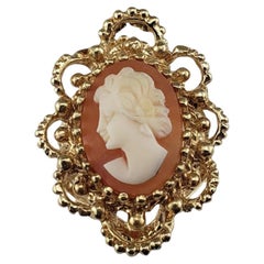 14 Karat Yellow Gold Cameo Ring Size 5.5 #18973