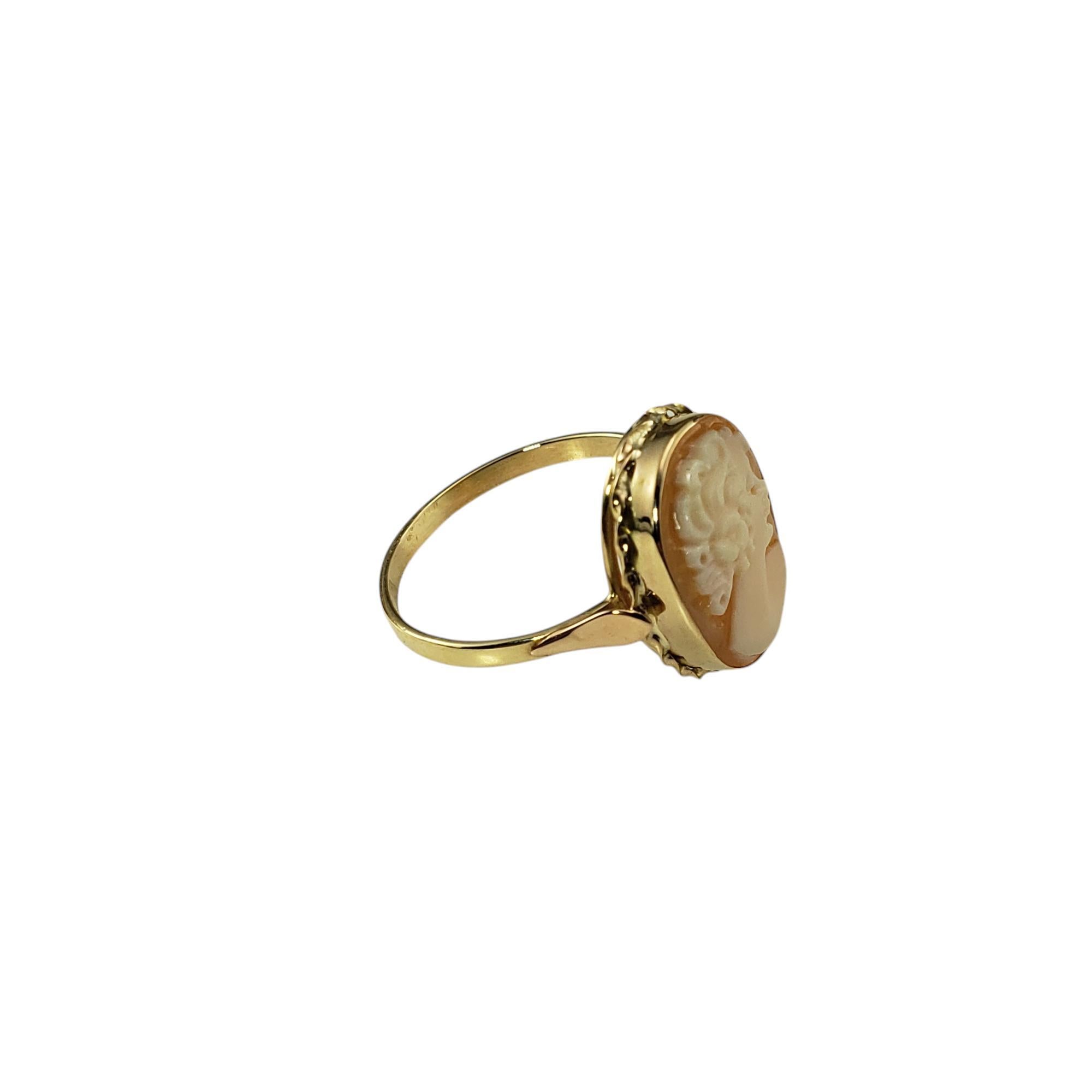 Women's 14 Karat Yellow Gold Cameo Ring Size 5.75 #20578 For Sale