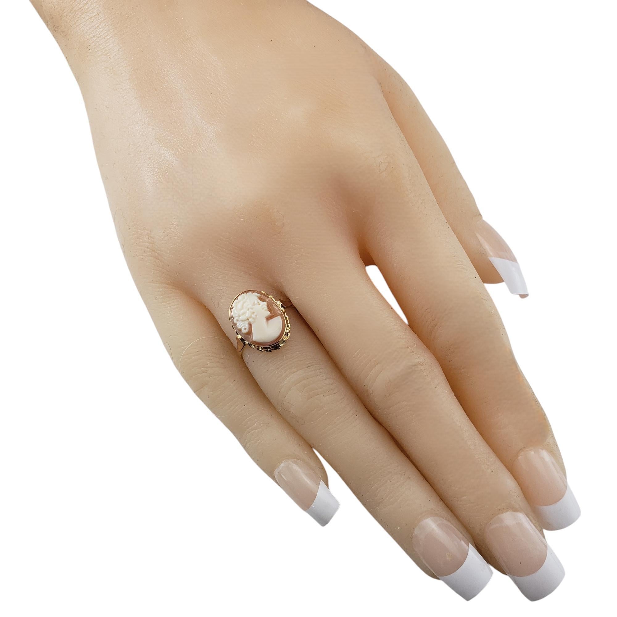 14 Karat Yellow Gold Cameo Ring Size 5.75 #20578 For Sale 3