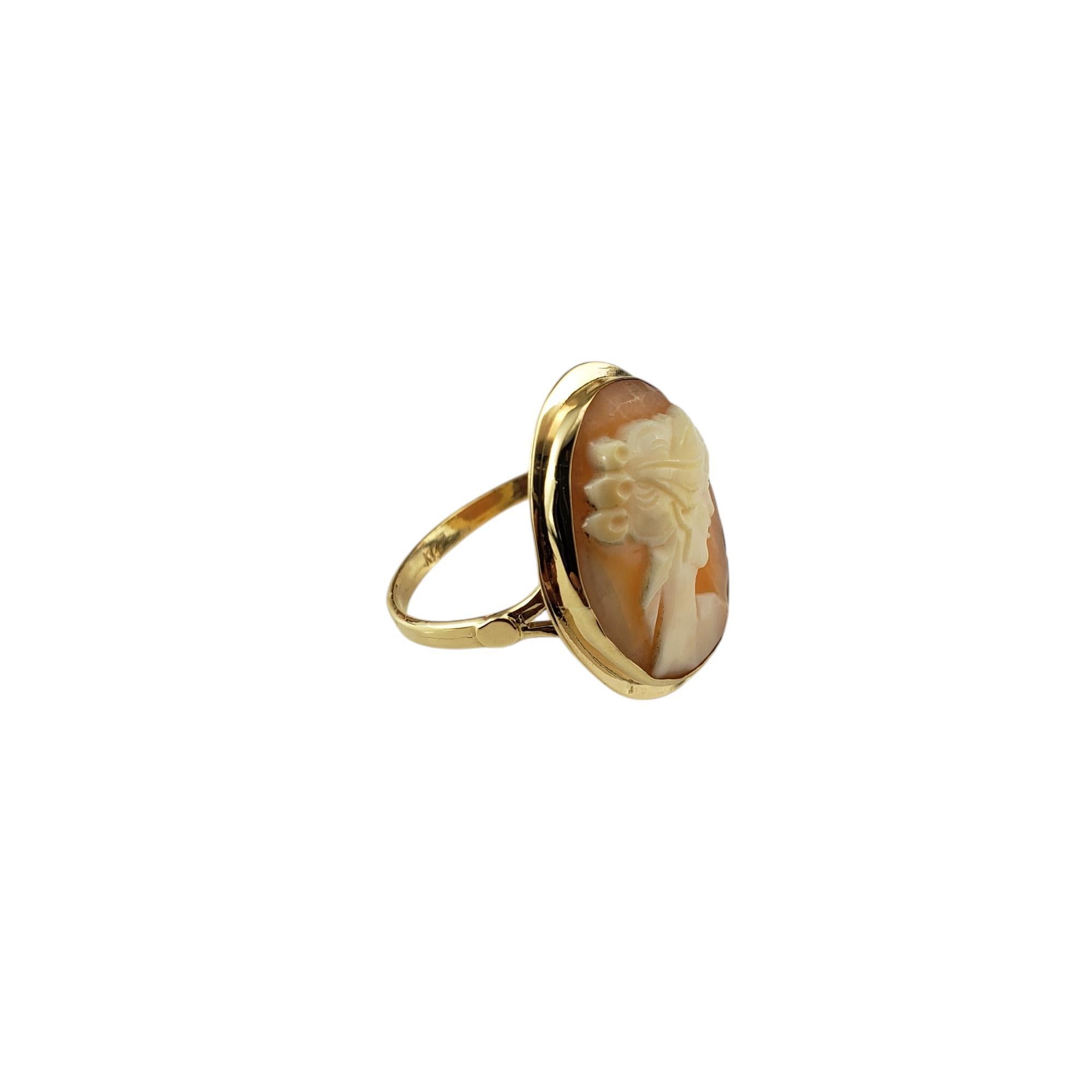 Women's 14 Karat Yellow Gold Cameo Ring Size 6.5 #19735
