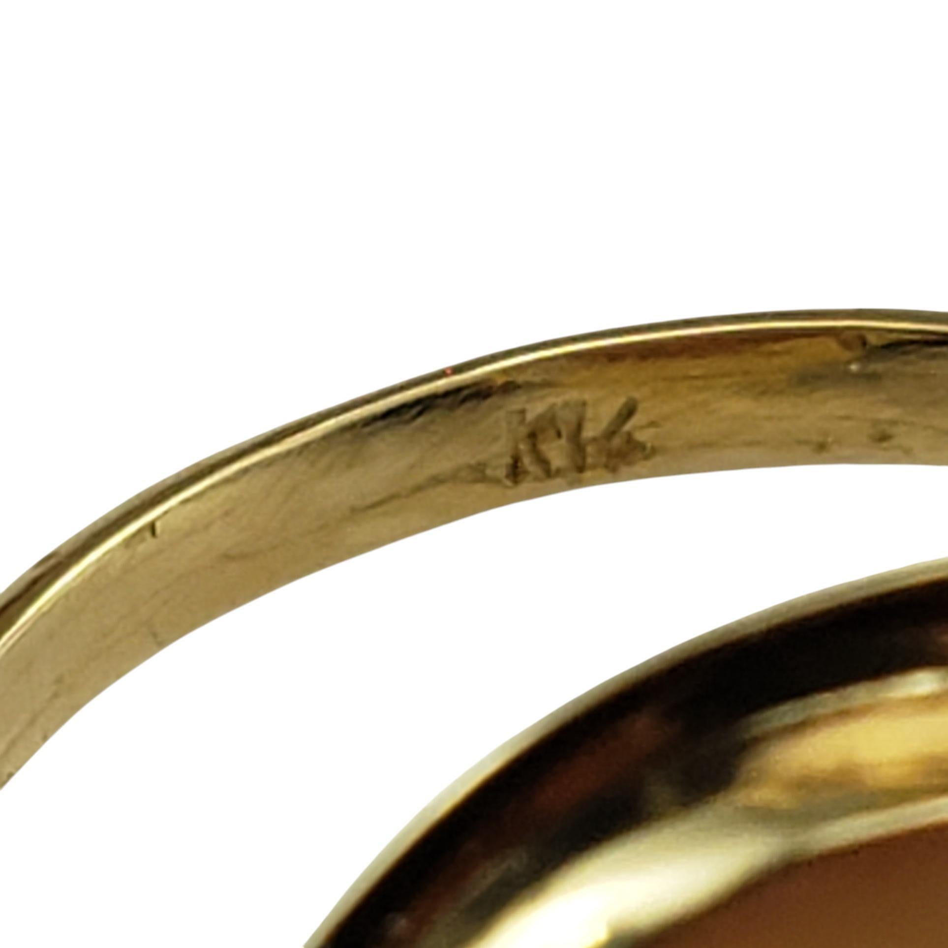 14 Karat Yellow Gold Cameo Ring Size 6.5 #19735 2
