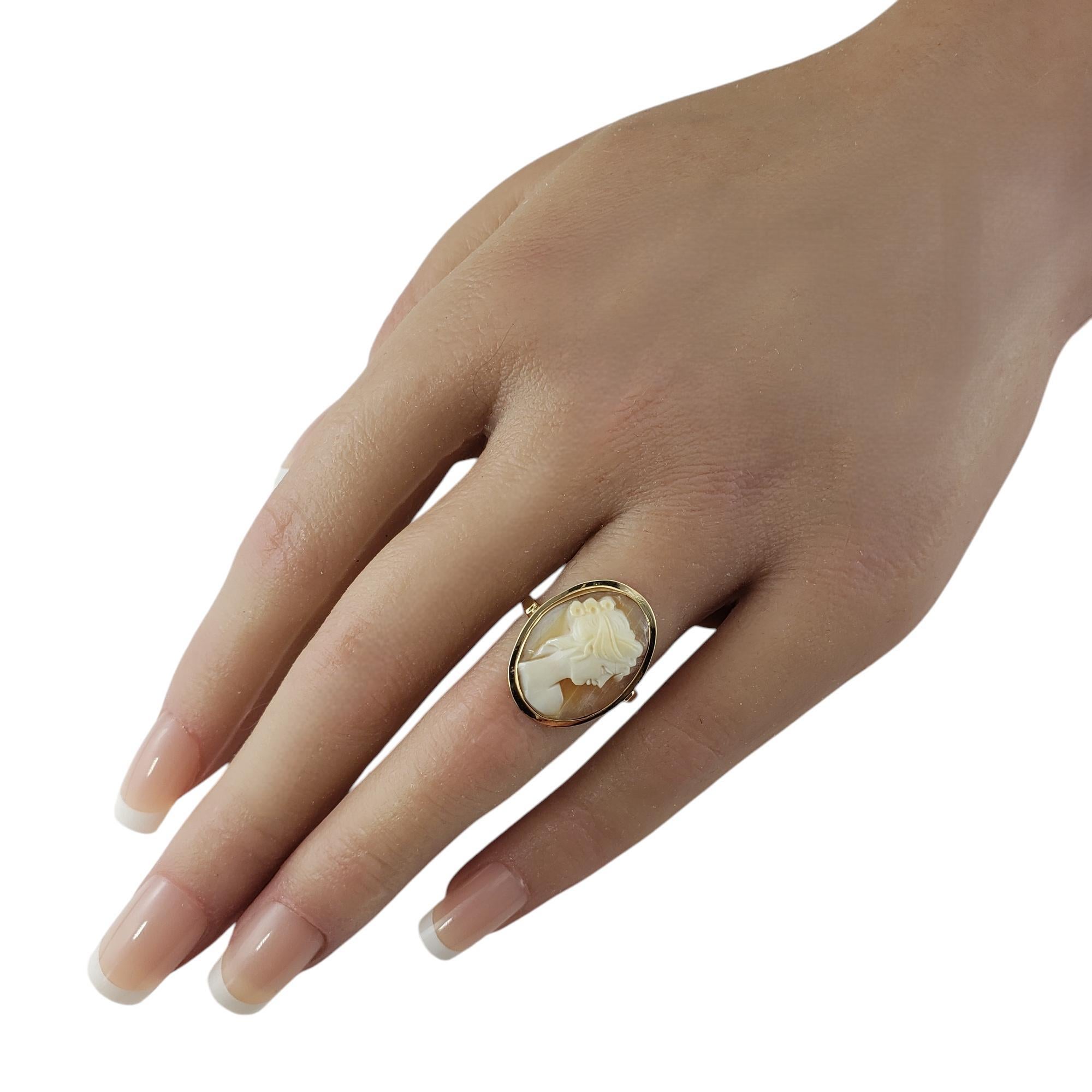 14 Karat Yellow Gold Cameo Ring Size 6.5 #19735 3
