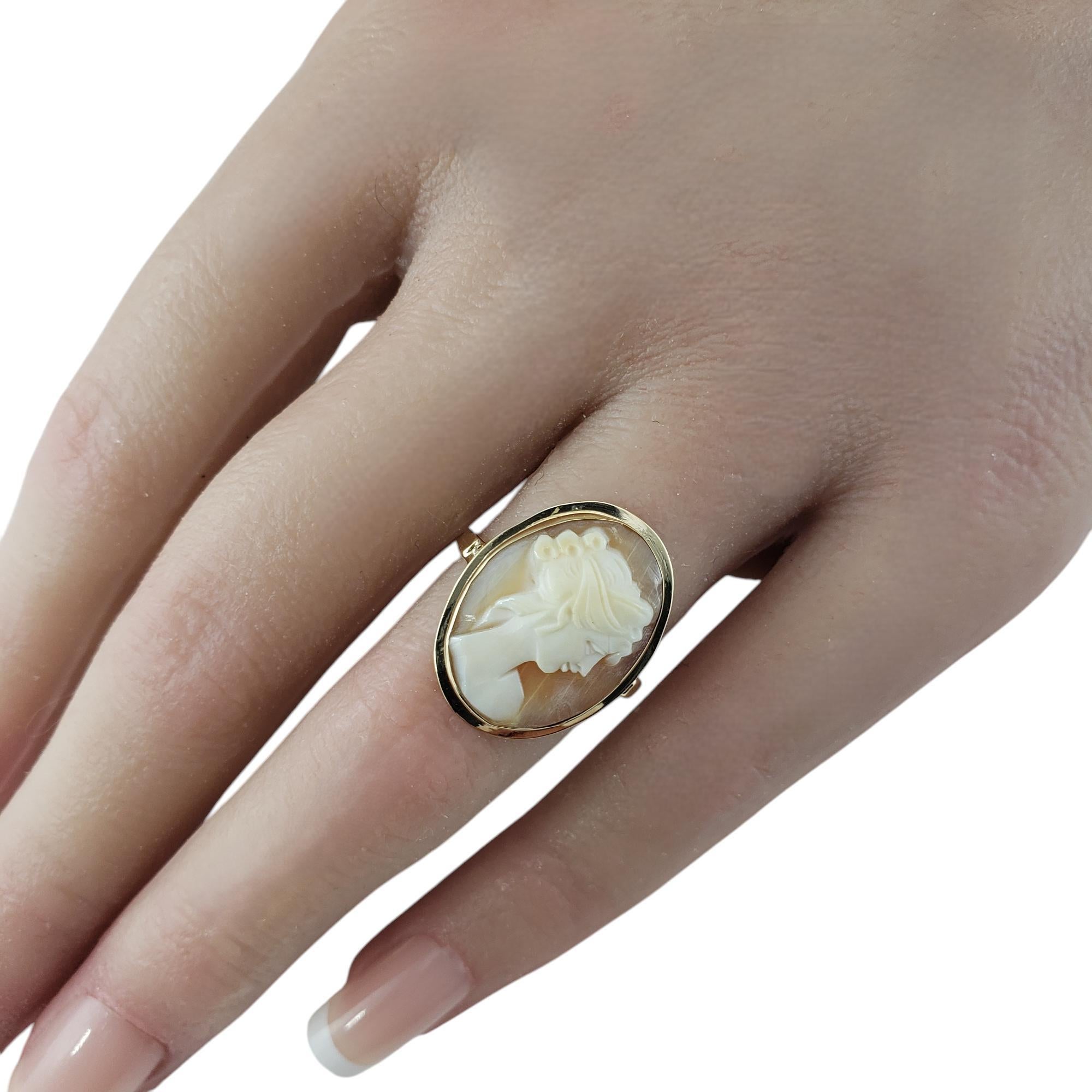 14 Karat Yellow Gold Cameo Ring Size 6.5 #19735 4