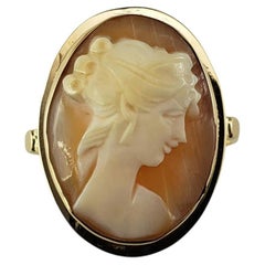 14 Karat Yellow Gold Cameo Ring Size 6.5 #19735